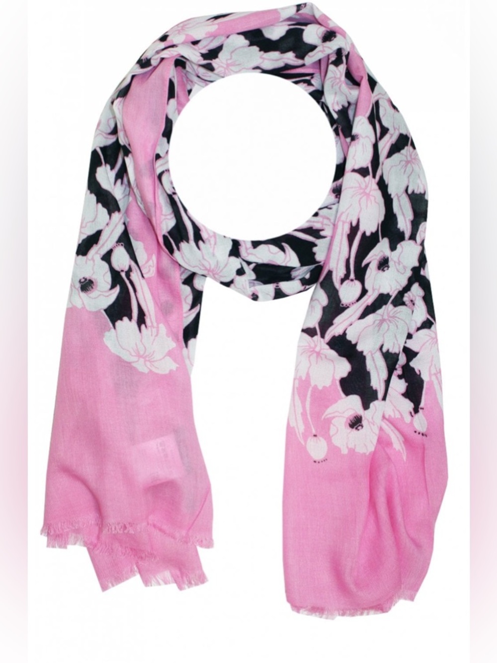NWT Olsen 100% viscose Pink Floral Print Women’s Scarf
